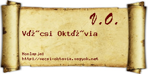 Vécsi Oktávia névjegykártya